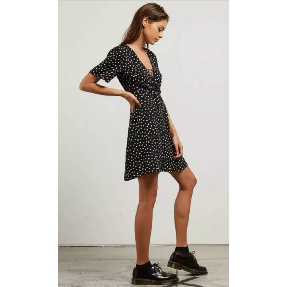 Volcom Colored Polka Dot Dress!! Cute with tapered waist! NWT!